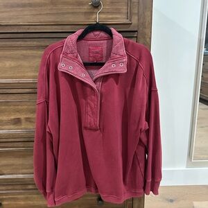 Aerie Snap Pullover Sweatshirt